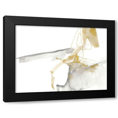 Gold and Grey Exploration VII Black Modern Wood Framed Art Print by Goldberger, Jennifer