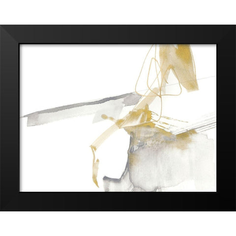 Gold and Grey Exploration VII Black Modern Wood Framed Art Print by Goldberger, Jennifer