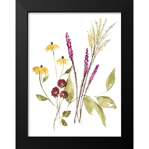 Fall Bouquet II Black Modern Wood Framed Art Print by Goldberger, Jennifer