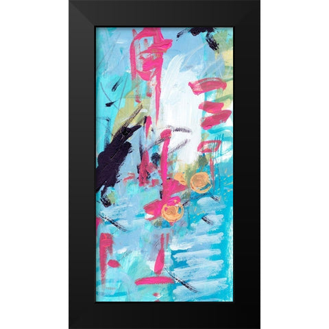 Waterlines I Black Modern Wood Framed Art Print by Wang, Melissa