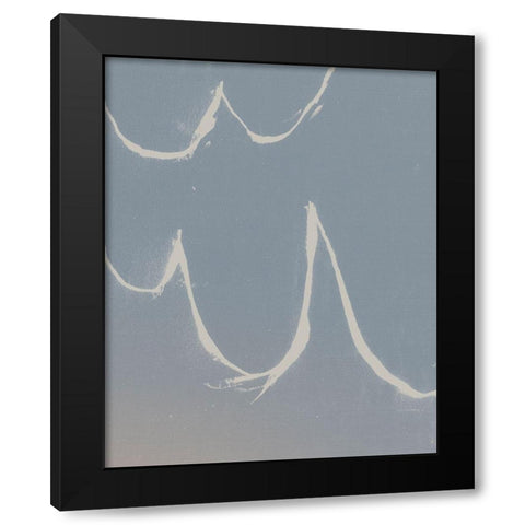 Sailing Scrawl I Black Modern Wood Framed Art Print by Green, Jacob