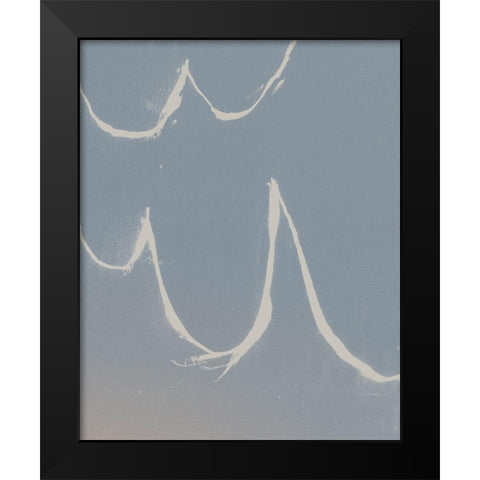 Sailing Scrawl I Black Modern Wood Framed Art Print by Green, Jacob