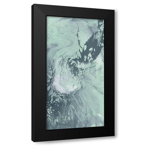 Waterflow II Black Modern Wood Framed Art Print with Double Matting by Goldberger, Jennifer