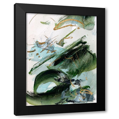 Dark Emerald IV Black Modern Wood Framed Art Print by Wang, Melissa