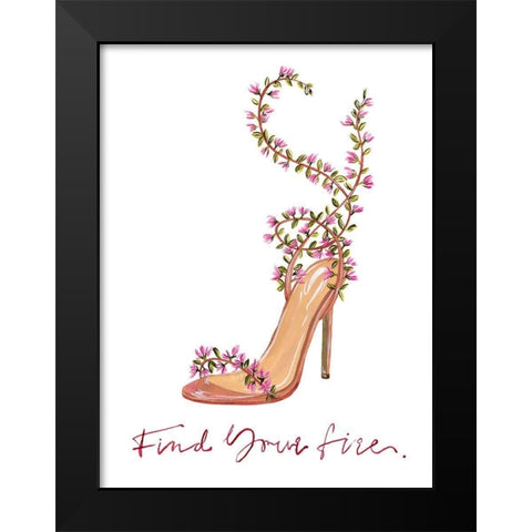 Sassy Statement I Black Modern Wood Framed Art Print by Wang, Melissa