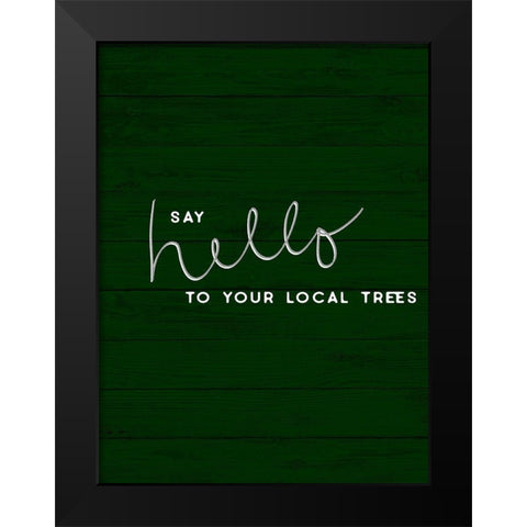 Hug a Tree I Black Modern Wood Framed Art Print by Hambly, Anna