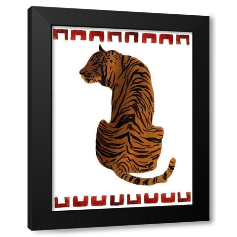 Asian Tiger I Black Modern Wood Framed Art Print by Wang, Melissa