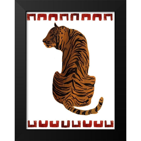 Asian Tiger I Black Modern Wood Framed Art Print by Wang, Melissa