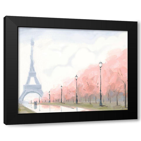 Paris au Printemps II Black Modern Wood Framed Art Print by Green, Jacob