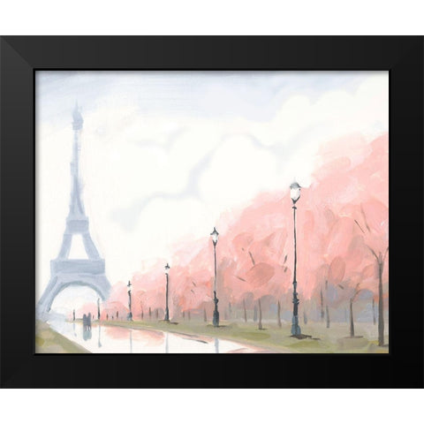 Paris au Printemps II Black Modern Wood Framed Art Print by Green, Jacob