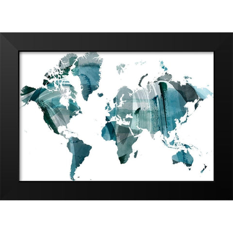 World Wash Black Modern Wood Framed Art Print by Popp, Grace