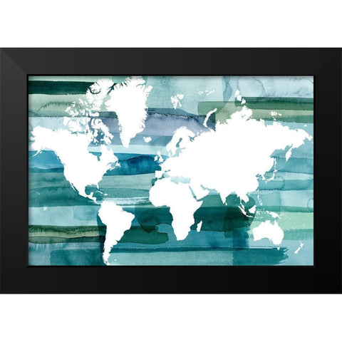 All Oceans Black Modern Wood Framed Art Print by Popp, Grace