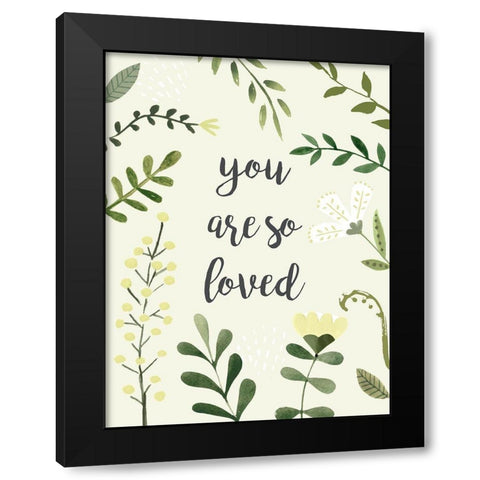 Nursery Sentiment I Black Modern Wood Framed Art Print by Borges, Victoria