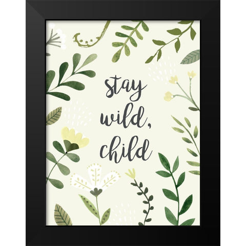 Nursery Sentiment II Black Modern Wood Framed Art Print by Borges, Victoria