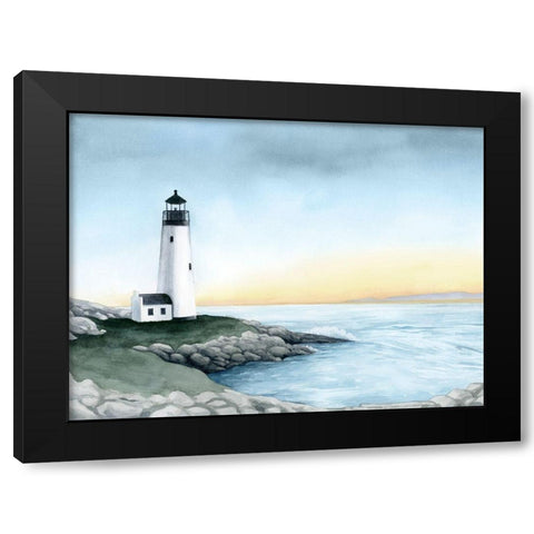 Lighthouse Bay I Black Modern Wood Framed Art Print by Popp, Grace
