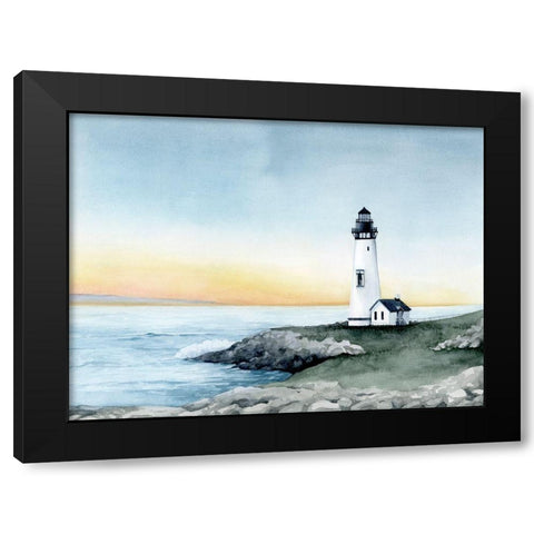 Lighthouse Bay II Black Modern Wood Framed Art Print by Popp, Grace