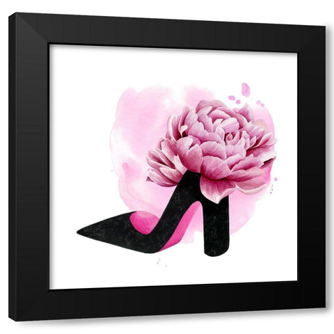 Flower Heel I Black Modern Wood Framed Art Print with Double Matting by Popp, Grace