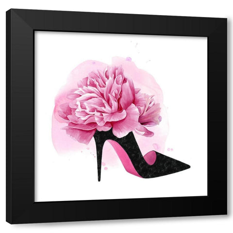 Flower Heel II Black Modern Wood Framed Art Print with Double Matting by Popp, Grace