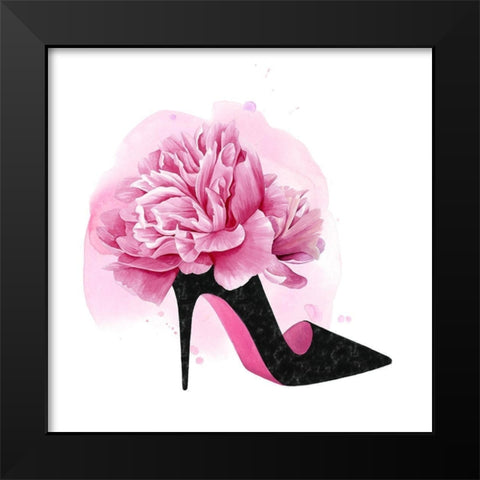 Flower Heel II Black Modern Wood Framed Art Print by Popp, Grace