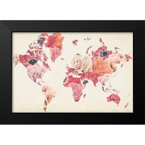 Earth Laughs in Flowers Black Modern Wood Framed Art Print by Popp, Grace