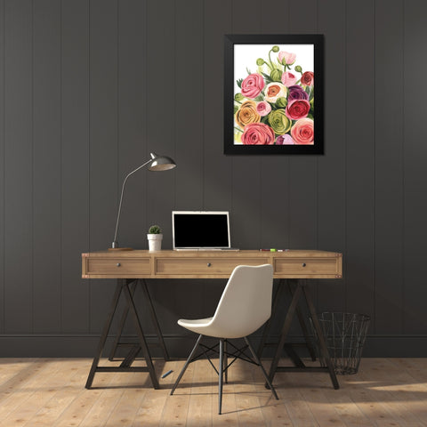 Ranunculus Study I Black Modern Wood Framed Art Print by Popp, Grace