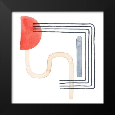 Deco Sunrise V Black Modern Wood Framed Art Print by Popp, Grace