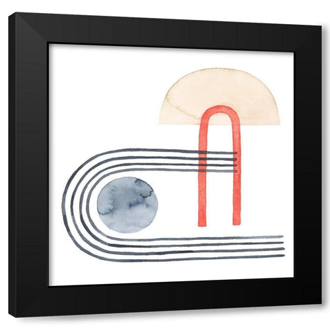 Deco Sunrise VI Black Modern Wood Framed Art Print by Popp, Grace