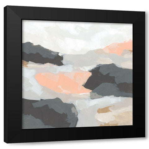 Rock Currents II Black Modern Wood Framed Art Print with Double Matting by Vess, June Erica