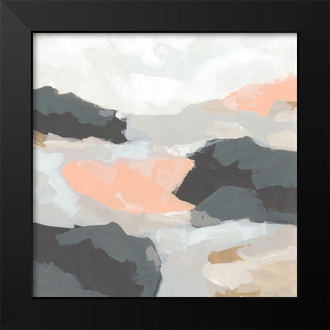 Rock Currents II Black Modern Wood Framed Art Print by Vess, June Erica