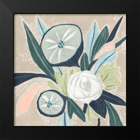 Confetti Bouquet II Black Modern Wood Framed Art Print by Vess, June Erica