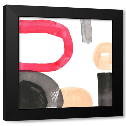 Neon Arches I Black Modern Wood Framed Art Print with Double Matting by Goldberger, Jennifer
