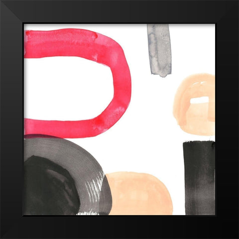 Neon Arches I Black Modern Wood Framed Art Print by Goldberger, Jennifer