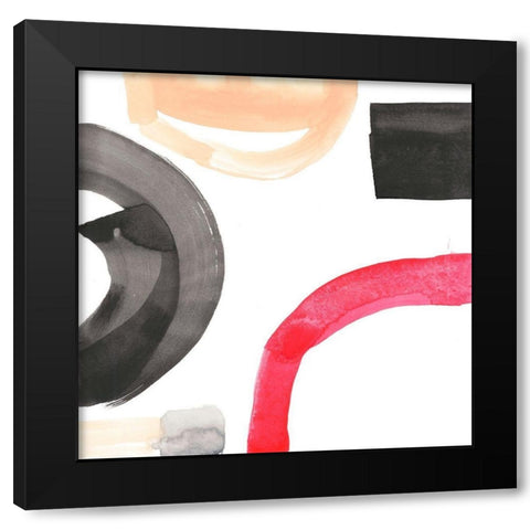 Neon Arches II Black Modern Wood Framed Art Print with Double Matting by Goldberger, Jennifer