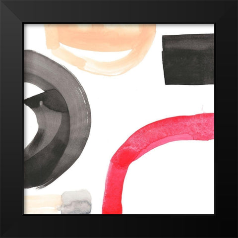 Neon Arches II Black Modern Wood Framed Art Print by Goldberger, Jennifer