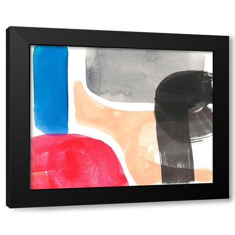 Intersected Shapes I Black Modern Wood Framed Art Print by Goldberger, Jennifer