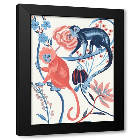 From the Jungle III Black Modern Wood Framed Art Print with Double Matting by Wang, Melissa