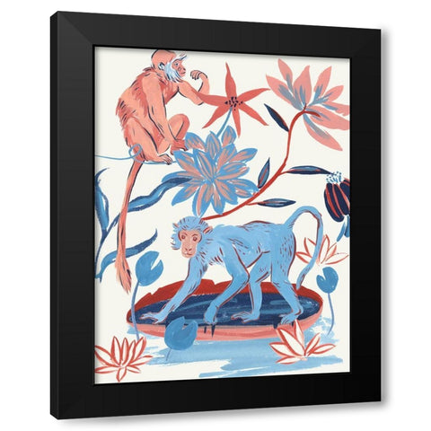 From the Jungle IV Black Modern Wood Framed Art Print with Double Matting by Wang, Melissa