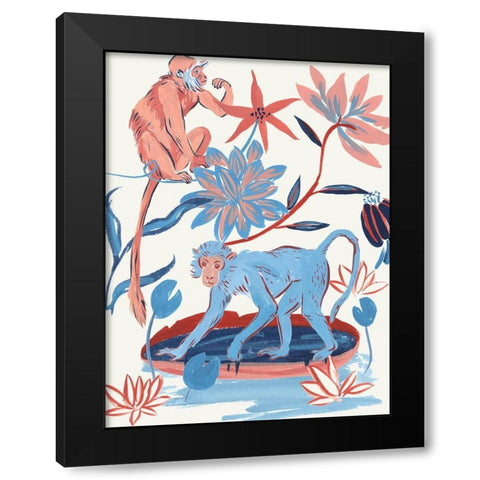 From the Jungle IV Black Modern Wood Framed Art Print by Wang, Melissa