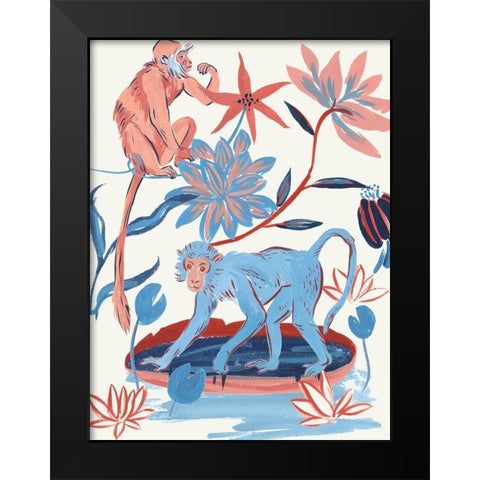 From the Jungle IV Black Modern Wood Framed Art Print by Wang, Melissa