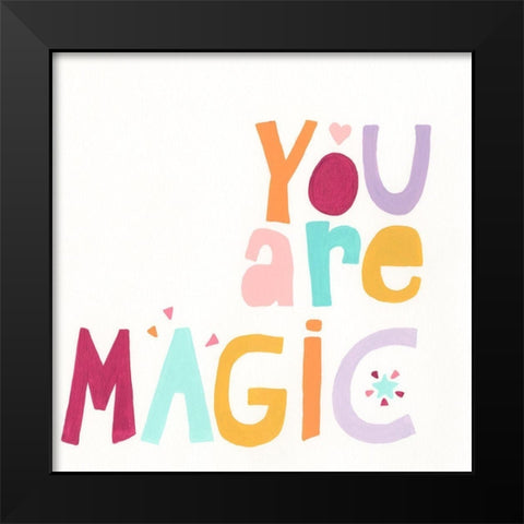 Happy Magic III Black Modern Wood Framed Art Print by Vess, June Erica