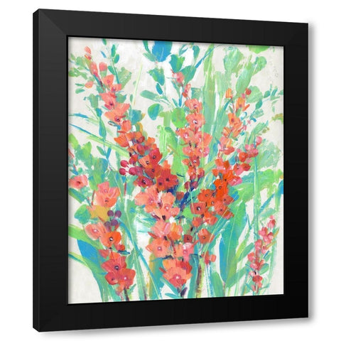 Tropical Summer Blooms II Black Modern Wood Framed Art Print with Double Matting by OToole, Tim