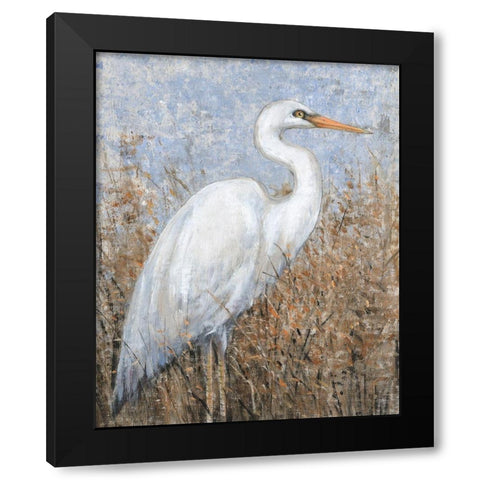 White Heron I Black Modern Wood Framed Art Print by OToole, Tim