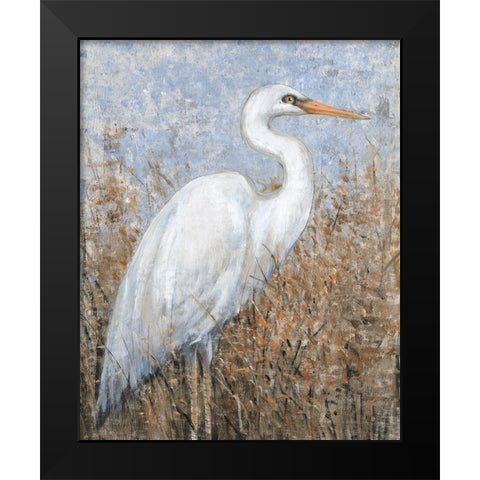 White Heron I Black Modern Wood Framed Art Print by OToole, Tim