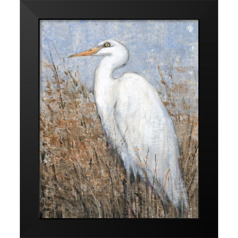 White Heron II Black Modern Wood Framed Art Print by OToole, Tim