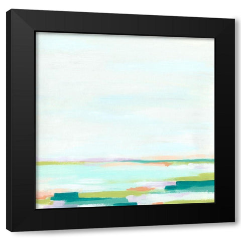 Tropic Horizon I Black Modern Wood Framed Art Print with Double Matting by Vess, June Erica