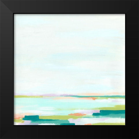Tropic Horizon I Black Modern Wood Framed Art Print by Vess, June Erica