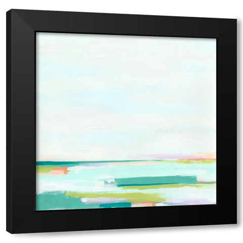 Tropic Horizon II Black Modern Wood Framed Art Print by Vess, June Erica