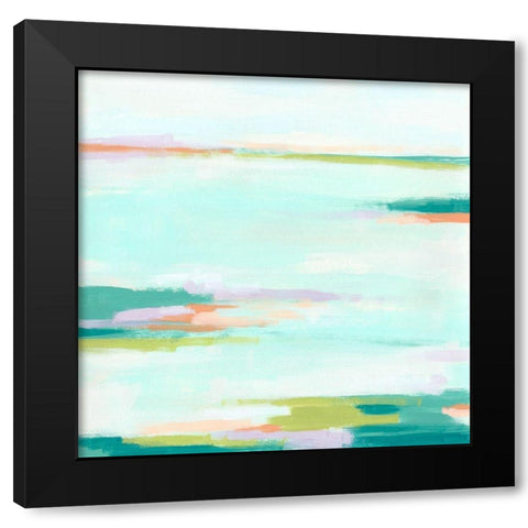 Tropic Horizon III Black Modern Wood Framed Art Print by Vess, June Erica
