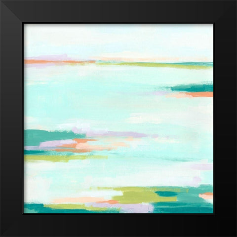 Tropic Horizon III Black Modern Wood Framed Art Print by Vess, June Erica