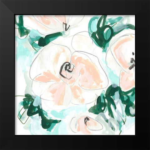 Floral Rhythm IV Black Modern Wood Framed Art Print by Vess, June Erica